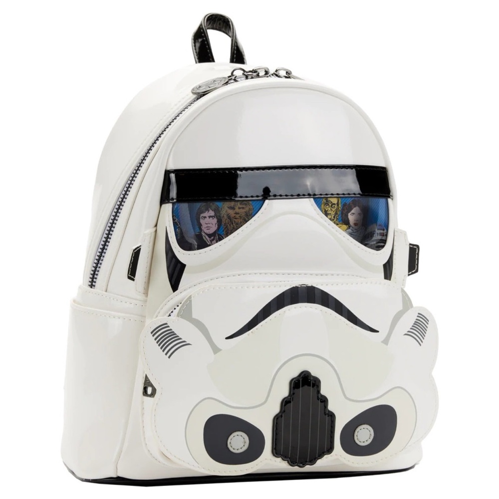 NWT Star Wars Stormtrooper Loungefly Backpack and Wallet Set - Black and White - Picture 4 of 16
